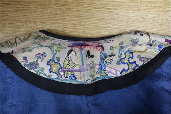 A Chinese embroidered silk robe